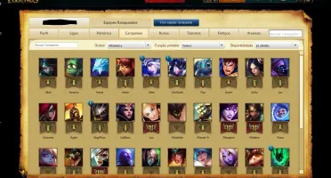 CONTA LOL PRATA V, 40 CAMPEÃO, 6 SKINS