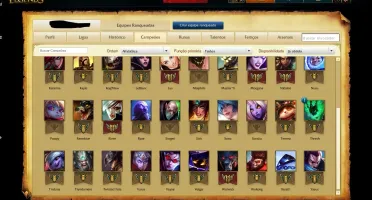 CONTA LOL PRATA V, 40 CAMPEÃO, 6 SKINS