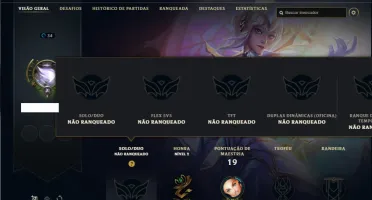 Unranked com 27 Champs e 3 Skins + 2 Fragmentos