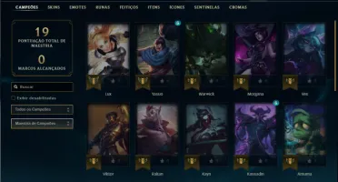 Unranked com 27 Champs e 3 Skins + 2 Fragmentos