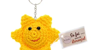 Chaveiro Solzinho Amigurumi