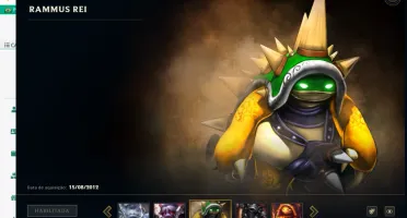 Vendo conta com Rammus Rei e kayle juiza +94 skins e RP
