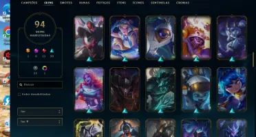 Vendo conta com Rammus Rei e kayle juiza +94 skins e RP