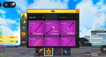 Conta De Blox Fruits com buddha perm e Skins de robux