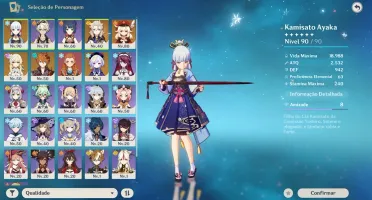 AR 52 - Ayaka, Albedo, Tartaglia, Klee e Qiqi
