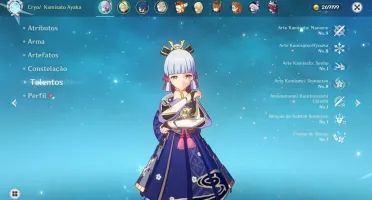 AR 52 - Ayaka, Albedo, Tartaglia, Klee e Qiqi