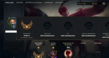 Ouro 2 com 55 Champs e 5 Skins