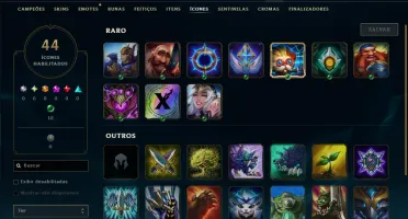 Ouro 2 com 55 Champs e 5 Skins