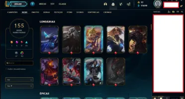 Conta LoL Prata ll - Diversas skins