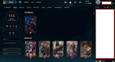 Conta LoL Prata ll - Diversas skins