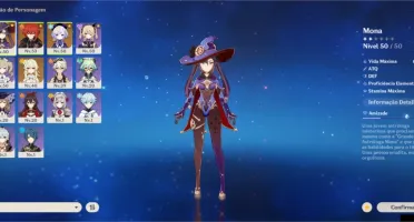 Conta Diluc + Mona + Ayaka e Qiqi
