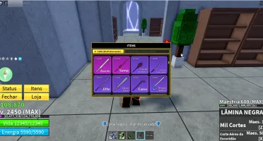 Lvl Max, 5 Frutas Perm | Dragon | Dark Blade | 5 Gamepass