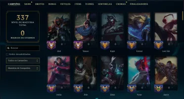 Platina 1 com 115 Champs e 121 Skins ( MID / JG / ADC )