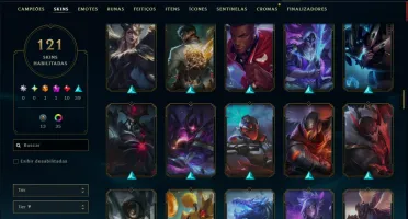 Platina 1 com 115 Champs e 121 Skins ( MID / JG / ADC )