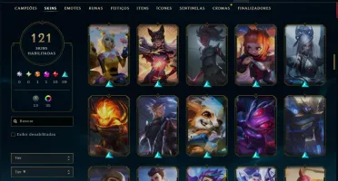 Platina 1 com 115 Champs e 121 Skins ( MID / JG / ADC )