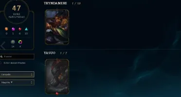 conta de league of legends lv 314 com 137 campeos e 47 skins