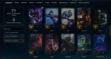 Prata 2 com 65 Champs e 41 Skins