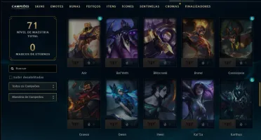 Prata 2 com 65 Champs e 41 Skins