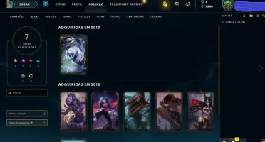 CONTA LOL OURO II LVL 73