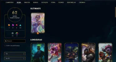 Conta ouro 4 com 1,3kk de Lee e 700k de Yasuo com 62 skins