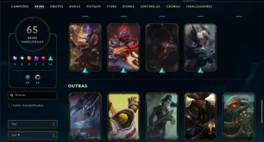 Ouro 1 com 140 Champs e 65 Skins +2 Prestigios