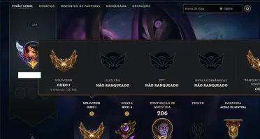 Ouro 1 com 140 Champs e 65 Skins +2 Prestigios