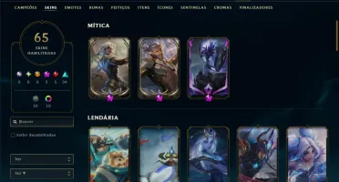 Ouro 1 com 140 Champs e 65 Skins +2 Prestigios