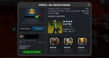 Conta Marvel Torneio de Campeões