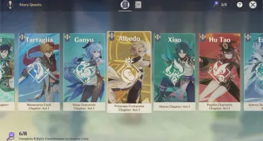 Conta de Genshin Impact / AR 45 / Xiao, Zhongli, Mona