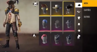 Conta Free Fire com muitas Skins!!!