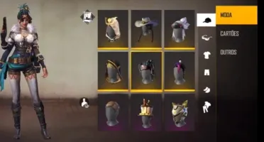 Conta Free Fire com muitas Skins!!!