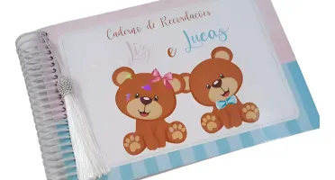 Caderno de Mensagens Personalizado para Chá de Bebê