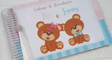 Caderno de Mensagens Personalizado para Chá de Bebê
