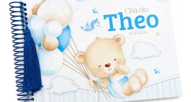 Caderno de Mensagens Personalizado para Chá de Bebê