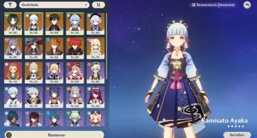 CONTA GENSHIN AR56 /10x5★ / Homa / 3 Armas 5★ & 25 Resinas
