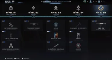 Contas Warzone BO7 Upadas Level 55 + Armas Metas + Full aces