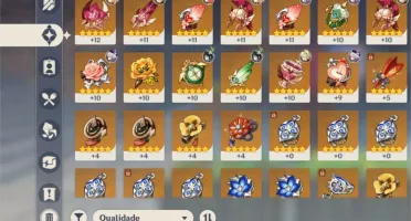 Diluc + túmulo+ Venti+ Zhongli+qiqi
