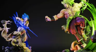 Gogeta Blue vs Broly Super Saiyan Legendary 3D STL