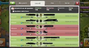 CLÃ NÍVEL 9 CLAN QUASE NVL10 VIRGEM DE LIGA