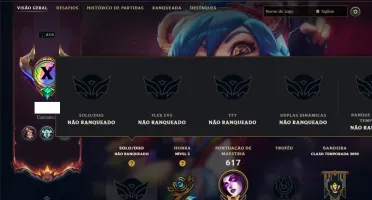Unranked com TODOS os Champs e 187 Skins ( MID / JG / ADC )