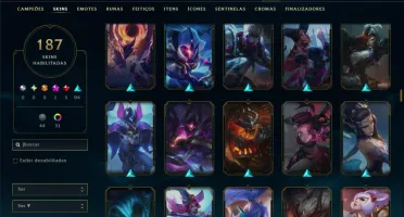 Unranked com TODOS os Champs e 187 Skins ( MID / JG / ADC )