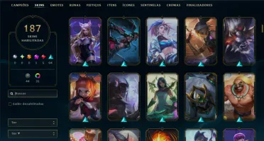 Unranked com TODOS os Champs e 187 Skins ( MID / JG / ADC )