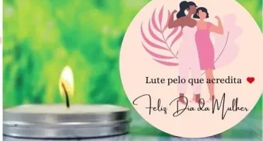 Vela na Lata Personalizada Dia da Mulher