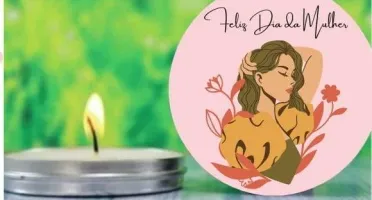 Vela na Lata Personalizada Dia da Mulher