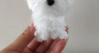 Miniatura Poodle - Amigurumi de Crochê com Feltragem
