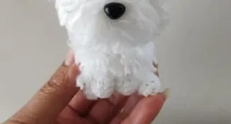 Miniatura Poodle - Amigurumi de Crochê com Feltragem