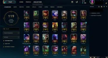 conta ouro 4 ,94 pdls, 28 campeões ,19 skins