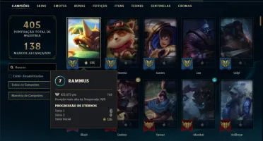 Conta Prata 2 com 150 Champs e 444 Skins ( Criada em 2012 )
