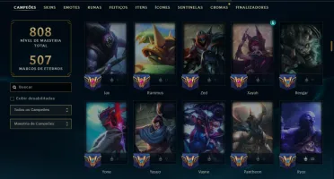 Platina 3 com TODOS os Champs e 129 Skins ( MONO JG )