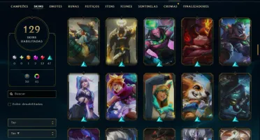 Platina 3 com TODOS os Champs e 129 Skins ( MONO JG )
